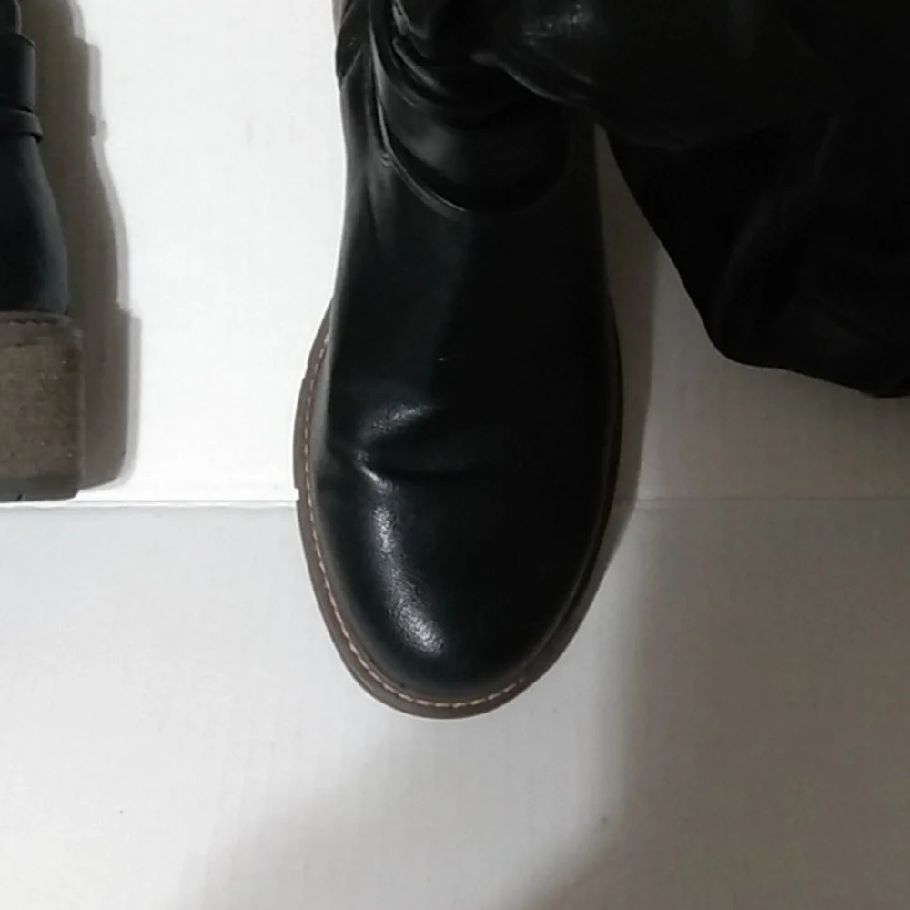 Tall Black Slouch  White Mountain crammers Boot 8.5 - Picture 8 of 16
